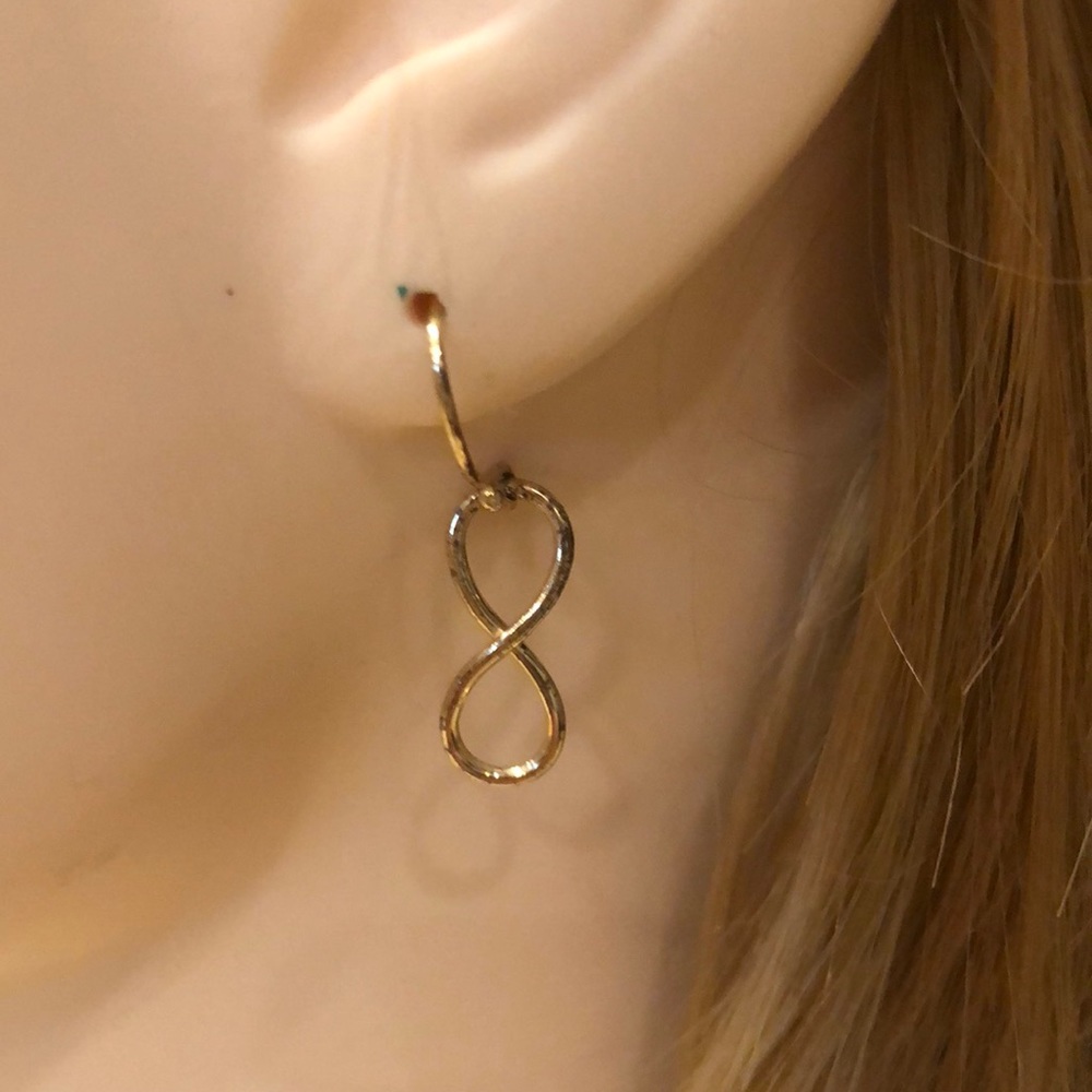 Infinity Symbol Gold Plated .925 Earrings